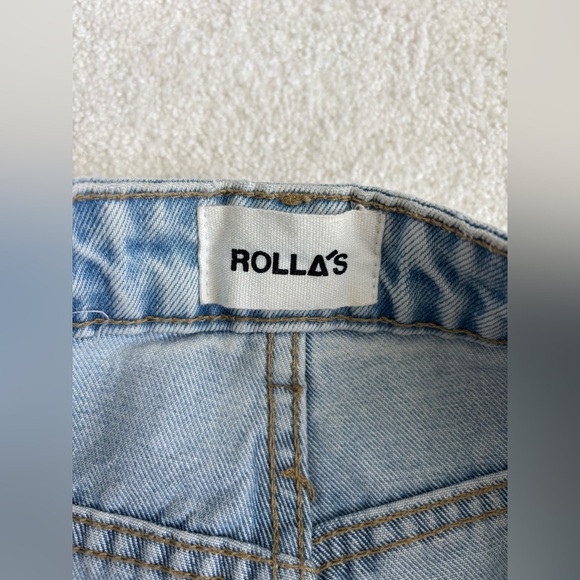 ROLLAS Light Blue Distressed Jeans 25 - Picture 2 of 4